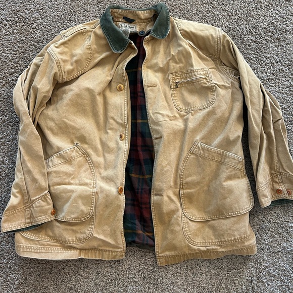 L.L. Bean Other - Vintage LL Bean Wool Lined Work Jacket Size XL Chore Coat Canvas Carhartt Style